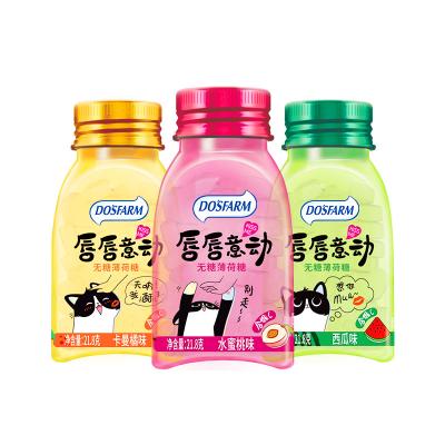 China Caramelo fino del vegano de las mentas de Sugar Free Mint Fruit Flavor de la alta Riching de DOSFARM vitamina C del OEM 22g en venta