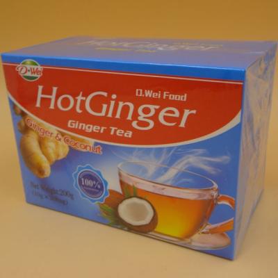 China Ginger Tea Instant Drink Powder-Sachetpak met het Verschillende beschikbare aroma van de vertoningsdoos Te koop