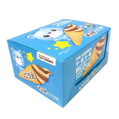 China Mini Chocolate Cup Crispy Biscuit-het Roomijskegel van de Energiesnack met Chocolade binnen Jam Te koop