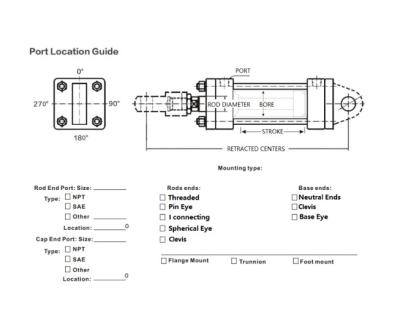 China Tie Rod Extended NEW 2022 Hydraulic Cylinder Customized For Sale for sale