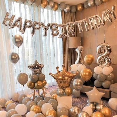 China 80PCS Birthday Celebrations Happy Birthday Party Supplies Happy Birthday Foil Balloon Happy Birthday Party Decoration Kits for sale