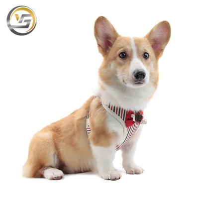 China Wholesale Padded Breathable Striped Dog Rope Chest Strap Pet Supplies Pet Padded Adjustable Dog Rope Small for sale