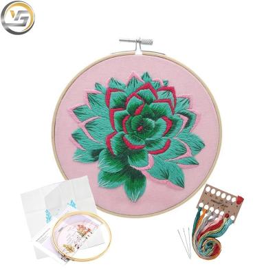 China Lotus Canvas Art Home Decorative China Wall Painting Chinese Cross Stitch Sets Embroidery Kits for sale