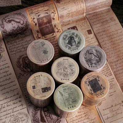 China Vintage England Style Waterproof Wide Stickers Blanking Washi Tape With Logo Decorative Washi Tape for sale