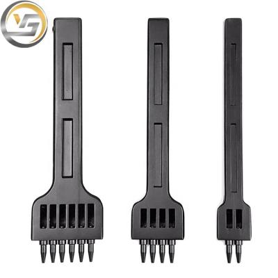 China Black Leather Sharp Replaceable Leather Pointed Replaceable Tool Iron Pitching Chisel Suits Head Punch for sale