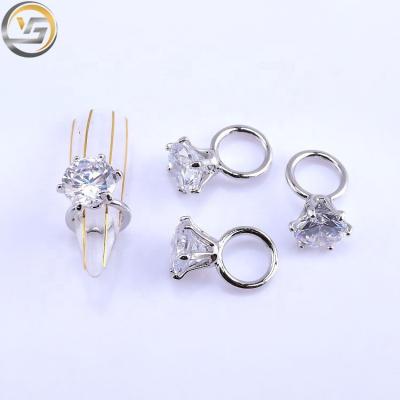 China Fashionable High Quality New Arrival Silver Ring Zircon Nail Rhinestones For Nail Decoration for sale