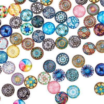 China Jewelry Accessories Wholesale 12MM DIY Mosaic Handmade Mixed Color Series Glass Patch Jewelry Accessories for sale