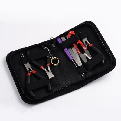 China Jewelry Tools 8PCS Round Nose Pliers Scissor Tweezers Beading Tool Kit Stainless Jewelry Making Tool Kit For DIY Bracelet Necklace for sale