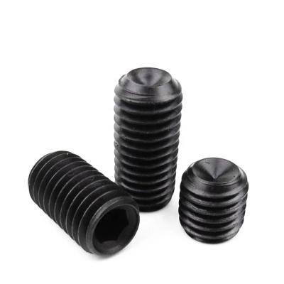 China 3mm-50mm Black Oxide Flat End Hexagon Socket Set Screw DIN 913/DIN 914/DIN 915/DIN 916 for sale