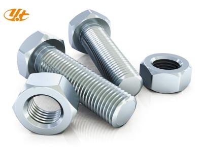 China Hexagon ASTM A307 3/8 M28 Carbon Steel Hot Dip UNC Galvanized Hex Head Bolts and Nuts for sale