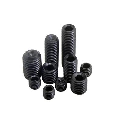 China Precision Parts Non-standard Grade 12.9 Concave End Hexagonal Tight Set Screw DIN914 Parafuso de máquina sem cabeça à venda