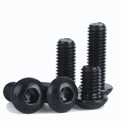 Cina Nero 304 in acciaio inossidabile Mezza testa rotonda Esagonale Boccone ISO7380 Pan Head Screw in vendita