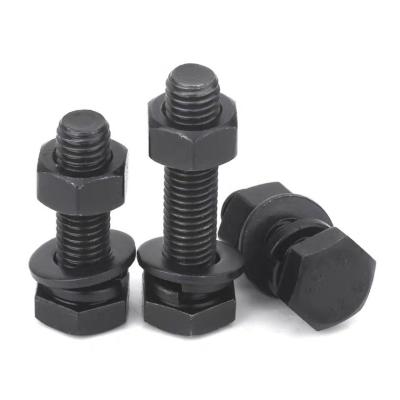 China 40Cr Custom Hex Bolts and Nuts Grade 4.8/8.8/10.9/12.9 Galvanized Black for sale