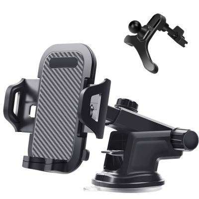 China Adjustable 2 in 1 Universal Car Air Vent Phone Holder Cradle Car Dash Mount Cell Phone Holder for iPhone for sale