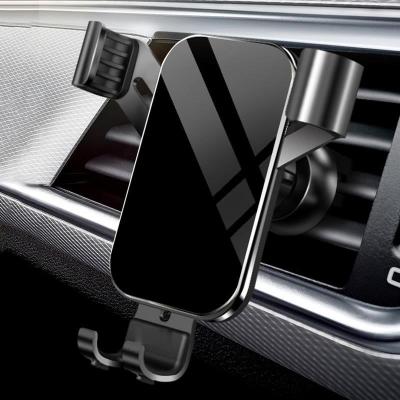 China Adjustable Upgraded Aluminum Gravity Car Phone Holder Air Vent Dash Car Mount Phone Holder Mobile Phone Mount for sale