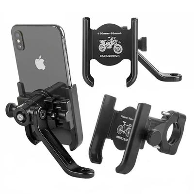 China Adjustable 360 ​​Safe Lock Bike Cell Phone Holder Mount Aluminum Alloy Scooter Motorcycle Mobile Phone Holder Full For Bicycle for sale