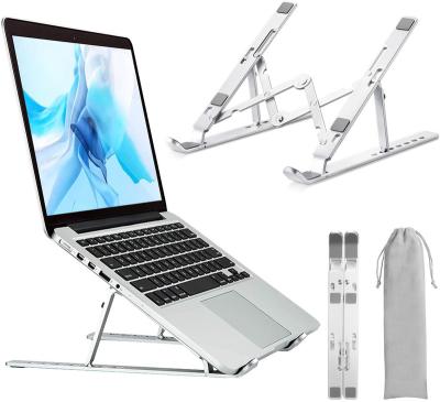 China 2021 Aluminum Alloy Adjustable Portable Folding Laptop Stand Ergonomic Adjustable Height (Height) Folding Laptop Stand Stand For Macbook for sale