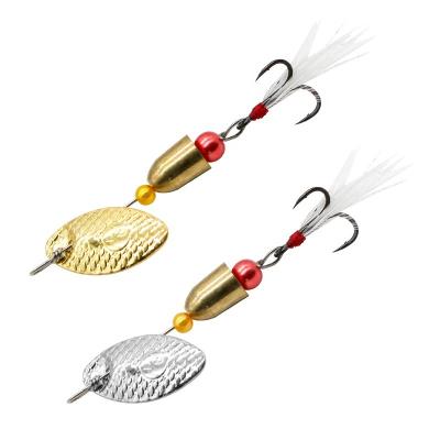 China Hot Selling Large Metal Fishing Lures Wobblers Spinnerbait Sequins Lure Feather Treble Hook BL-039 for sale