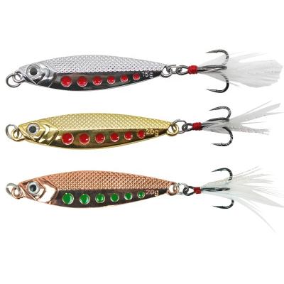 China Factory direct sales 7/10/15/20g lure spangle bait saltwater metal fishing lure BL-035 for sale