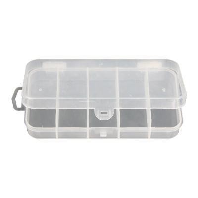 China PP Fishing Equipment Accessories Lures Small 5 Fake Bait Box Lattice Storage Box Vib Bait Box Supplies for sale