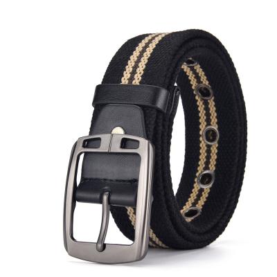 China Amazon Buckle Belt Soft High Quality Nylon Belt Men's Canvas Cloth Men's Canvas Fabric Soft Buckle Belt Men's Military Wholesale for sale