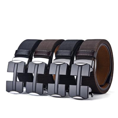 China Business Amazon Soft Premium Jeans Belt Automatic Belt Nylon Canvas Fabric Buckle Army Tactical Belt Wholesaler for sale