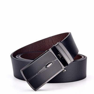 China Business Soft Wholesale Customized New Adjustable Leisure Black Buckle Fashion Business Men's Automatic Belt for sale