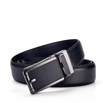 China New Soft Adjustable Wholesale Men's Business Soft Adjustable Ratchet Belt Gift Buckle Automatic Black Wide Leisure Business Men's Strong Belt for sale