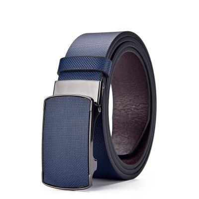 China New Design Brown Ratchet Jeans Belt Fashion Business Men's Soft Strong Casual Custom Belt Adjustable Automatic Belt for sale