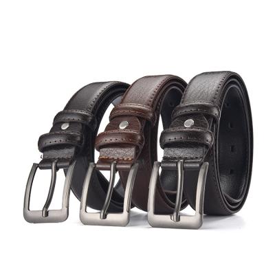 China Soft Hot Sale Business Handmade Pin Buckle Vintage Leather Belts For Men Jeans Casual Belt for sale