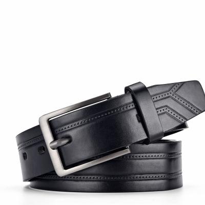 China Factory Direct Luxury Soft Leather Western Style Pin Buckle Designers Style Good Quality Business PU Custom Belt For Men for sale