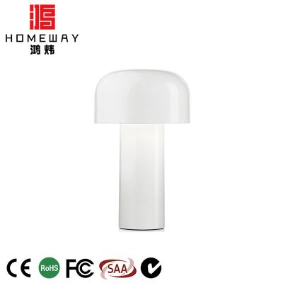 China Durable Small Iron Modern Unique Design White Table Lamp Desk 3W Led Desk Lamp for sale