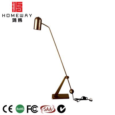 China Desk Adjustable Brass Copper Bulb Floor Lamp Corner Home Decor Floor Lamp With Reading for sale