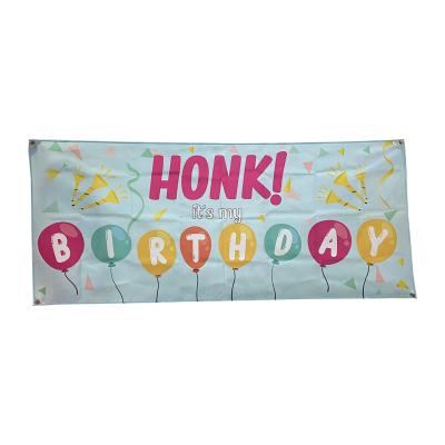 China Retailers Happy Birthday Banner Dye Sublimation Customized Cloth Banner Birthday Banner for sale