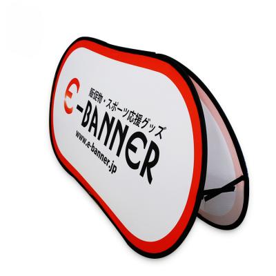 China Custom Water Proof Outdoor Advertising Golf Flag Oval Pop Up A View Banner Trade Show Banner for sale