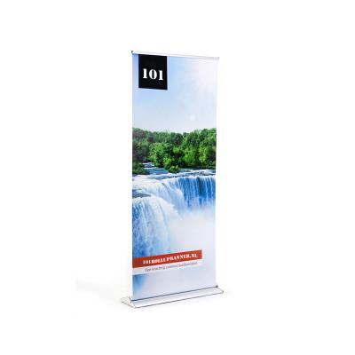 China Insurance Aluminum Rolls Up Retractable Banner Banner Stand With Graphic for sale