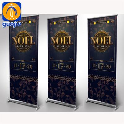 China Advertising Industrial Outdoor Promotion Roll Up Display Stand Christmas Decoration Roll Up Banner for sale