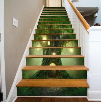 China Custom Waterproof+Eco-friendly Floor Sticker Vinyl Wall Sticker Home Stairs Decal for sale