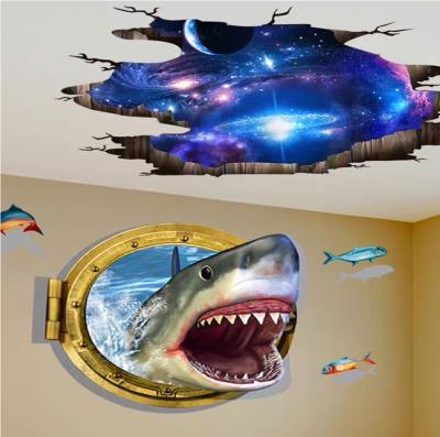 China Waterproof+Eco-friendly 3d Floor Sticker Vinyl PVC Landscape Underwater Cartoon Epoxy Floor Stickers For Living Floor Decorating Wall Stickers for sale