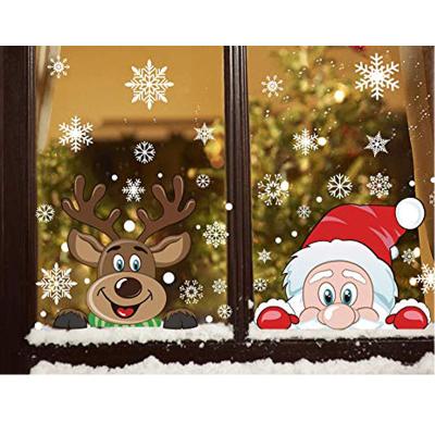 China Eco-friendly Custom Waterproof Transparent Window Sticker Price Best Christmas Static Sticker for sale