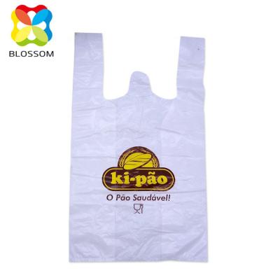 China Custom Disposable Eco - Friendly Plastic Print T - Shirt Storage Shopping Bag for sale