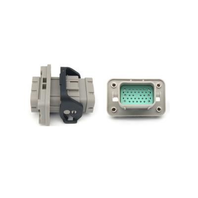 China PA66+GF High Precision Injection Molding Plastic Parts Auto Connector for sale