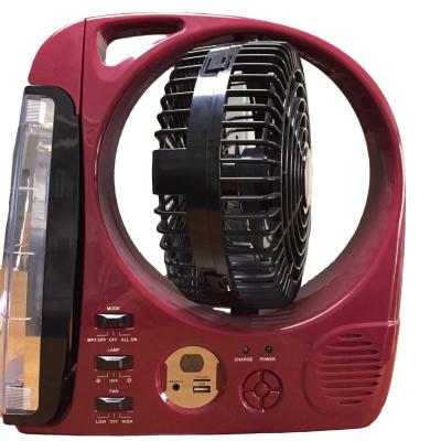 China Rotatable Ignition Box/Mode/Radio/Solar/Bluetooth Teyoza Battery Electric Solar Fan USB Line Mini Portable Rechargeable Box Fan With Radio And Led Light for sale