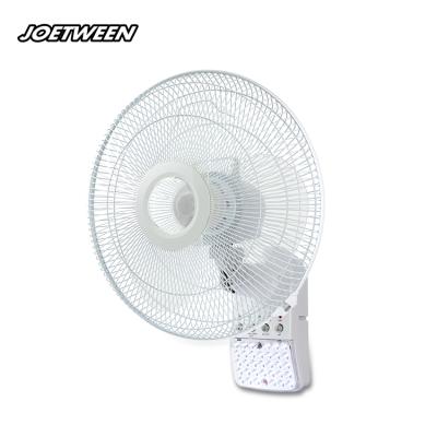 China teyoza 220v high speed operation AC/DC 16 inch swinging wall mounted fan with remote and 34pcs led light for sale