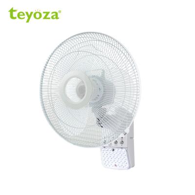 China AC/DC operation teyoza 14inch china remote control electric wall mounted fan adjustable solar table fan swinging with solar panel and remote for sale