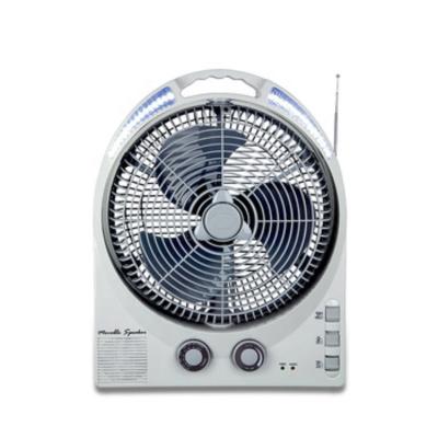 China Teyoza Outdoor 12inch Solar AC Box Fan Household Table Fan Rechargeable Outdoor Portable Fan with FM Radio for sale