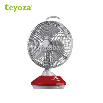 China New teyoza Table AC/DC Operation Desktop Fan Power Bank Function Wholesale Electric Plastic Battery Rechargeable Fan For Home for sale