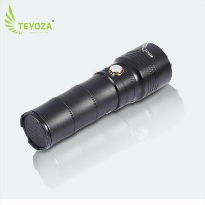 China SOS light & aluminum alloy housing teyoza professional waterproof underwater rechargeable led diving flashlight with USB for sale