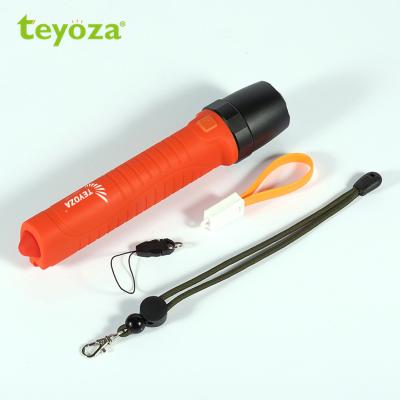 China led SOS light teyoza light flashlight waterproof diving scuba diving torch for sale