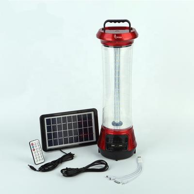 China teyoza outdoor rechargeable solar emergency /indoor LED camping lantern with power bank and FM radio for sale